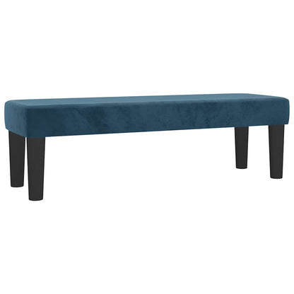 vidaXL Lit tapissier avec matelas bleu foncé 140x190 cm Velours