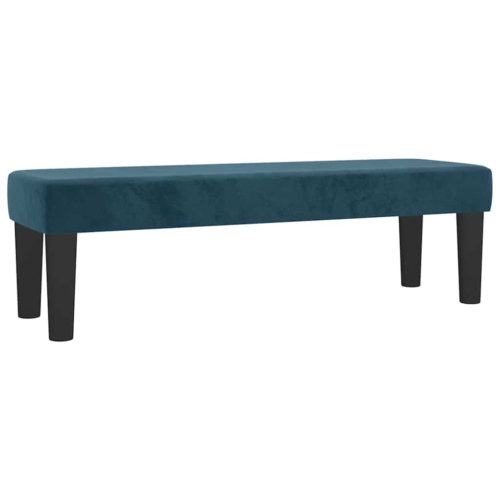 vidaXL Lit tapissier avec matelas bleu foncé 200x200 cm velours