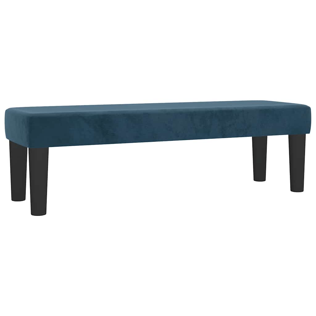 vidaXL Lit coffre avec matelas Bleu foncé 140x200 cm Velours