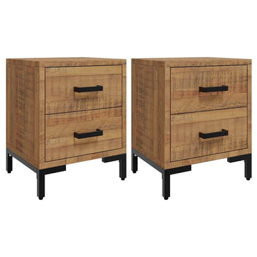 vidaXL Tables de chevet 2 pcs 36x30x45 cm bois de pin massif