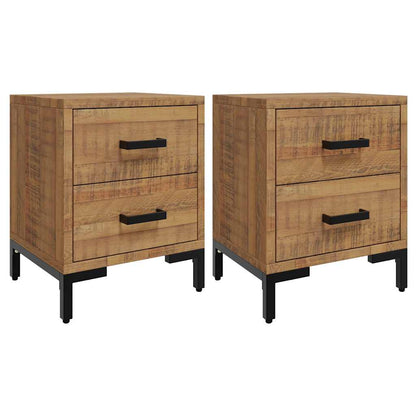 vidaXL Tables de chevet 2 pcs 36x30x45 cm bois de pin massif