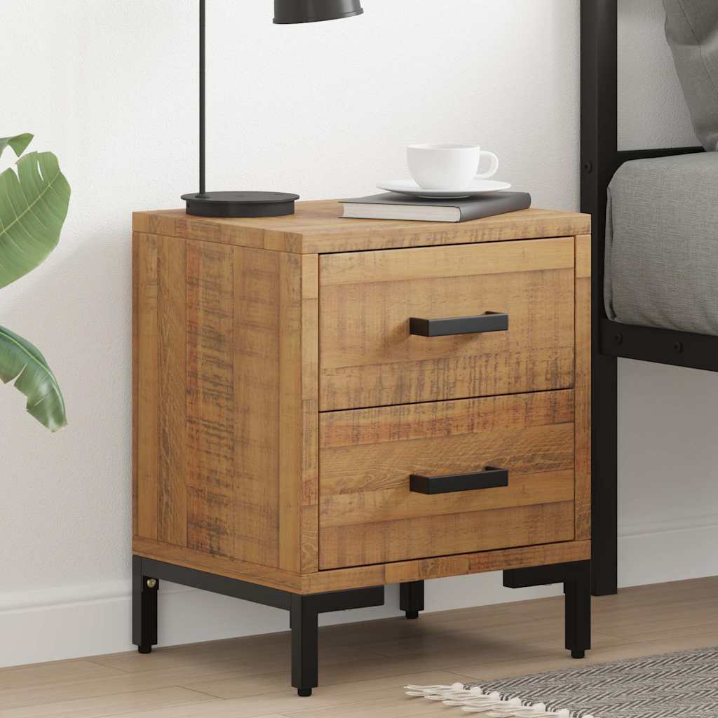 vidaXL Tables de chevet 2 pcs 36x30x45 cm bois de pin massif