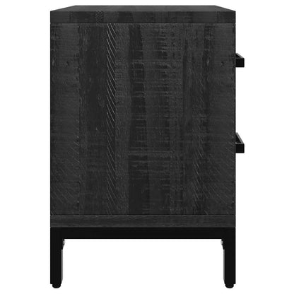 vidaXL Nachttische 2 Stk. Schwarz 36x30x45 cm Massivholz Kiefer