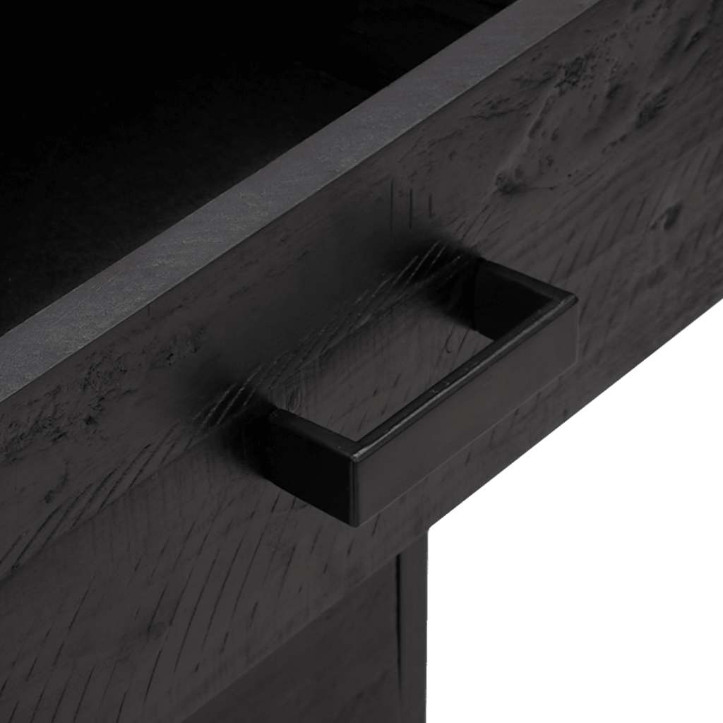 vidaXL Nachttische 2 Stk. Schwarz 36x30x45 cm Massivholz Kiefer