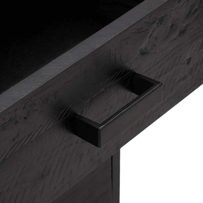 vidaXL Nachttische 2 Stk. Schwarz 36x30x45 cm Massivholz Kiefer
