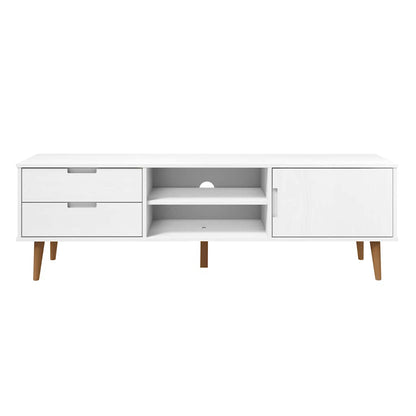 vidaXL Meuble TV MOLDE blanc 158x40x49 cm pin massif