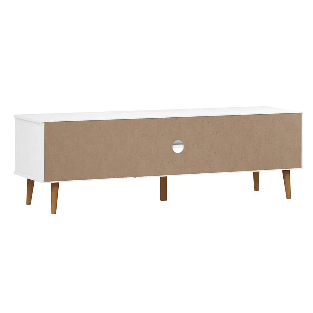 vidaXL Meuble TV MOLDE blanc 158x40x49 cm pin massif