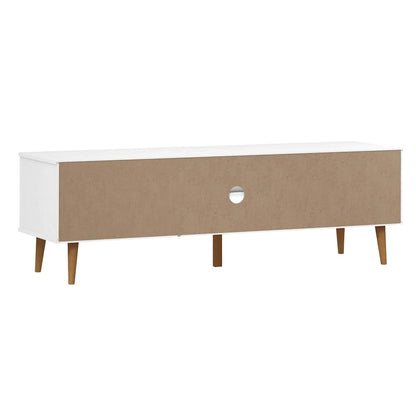 vidaXL Meuble TV MOLDE blanc 158x40x49 cm pin massif