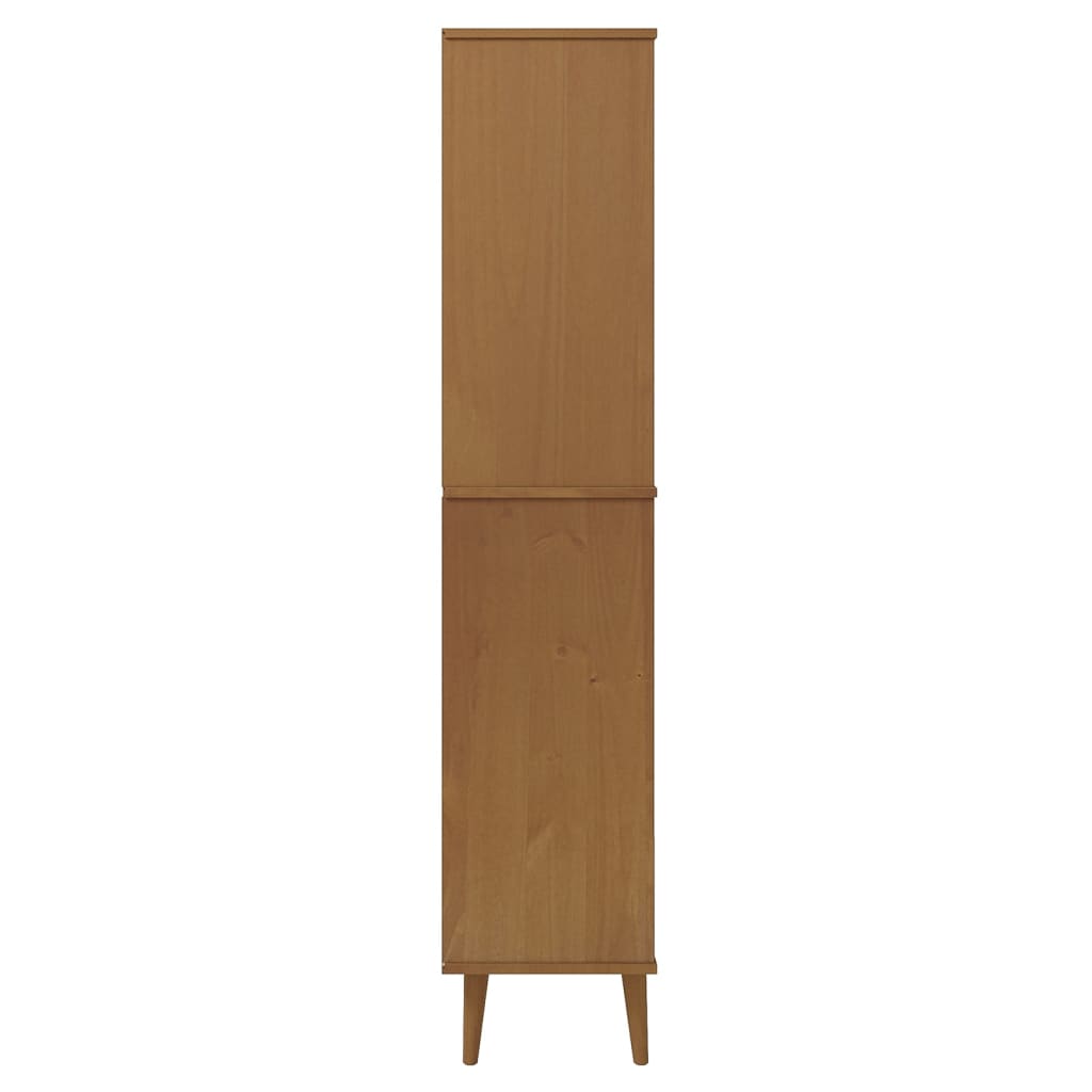 vidaXL Bücherregal MOLDE Braun 85x35x170,5 cm Massivholz Kiefer