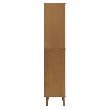 vidaXL Bücherregal MOLDE Braun 85x35x170,5 cm Massivholz Kiefer