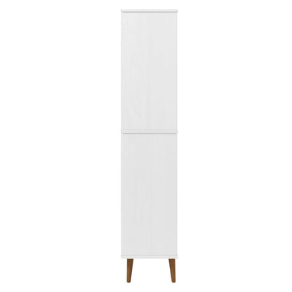 vidaXL Bücherregal MOLDE Weiß 85x35x170,5 cm Massivholz Kiefer