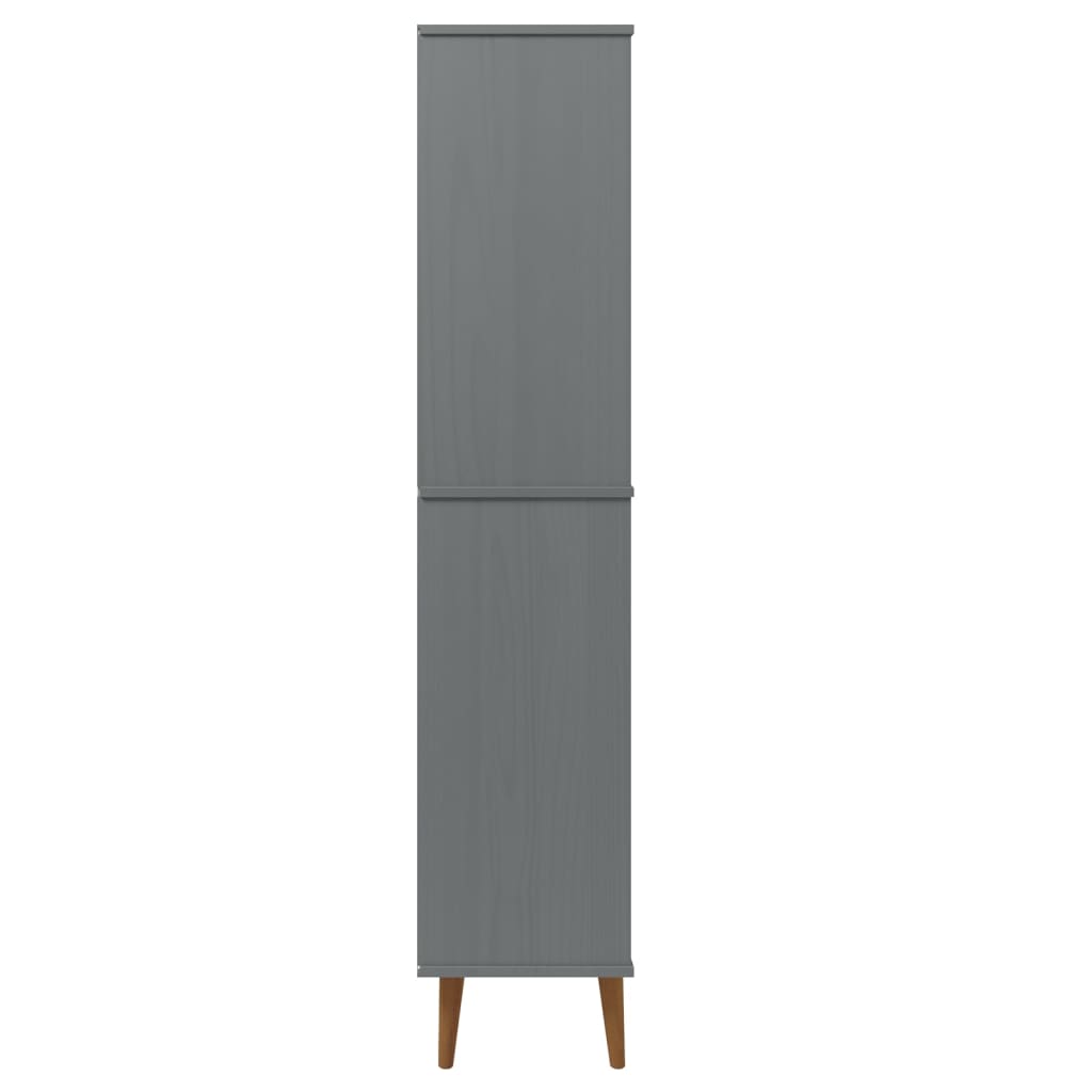 vidaXL Bücherregal MOLDE Grau 85x35x170,5 cm Massivholz Kiefer