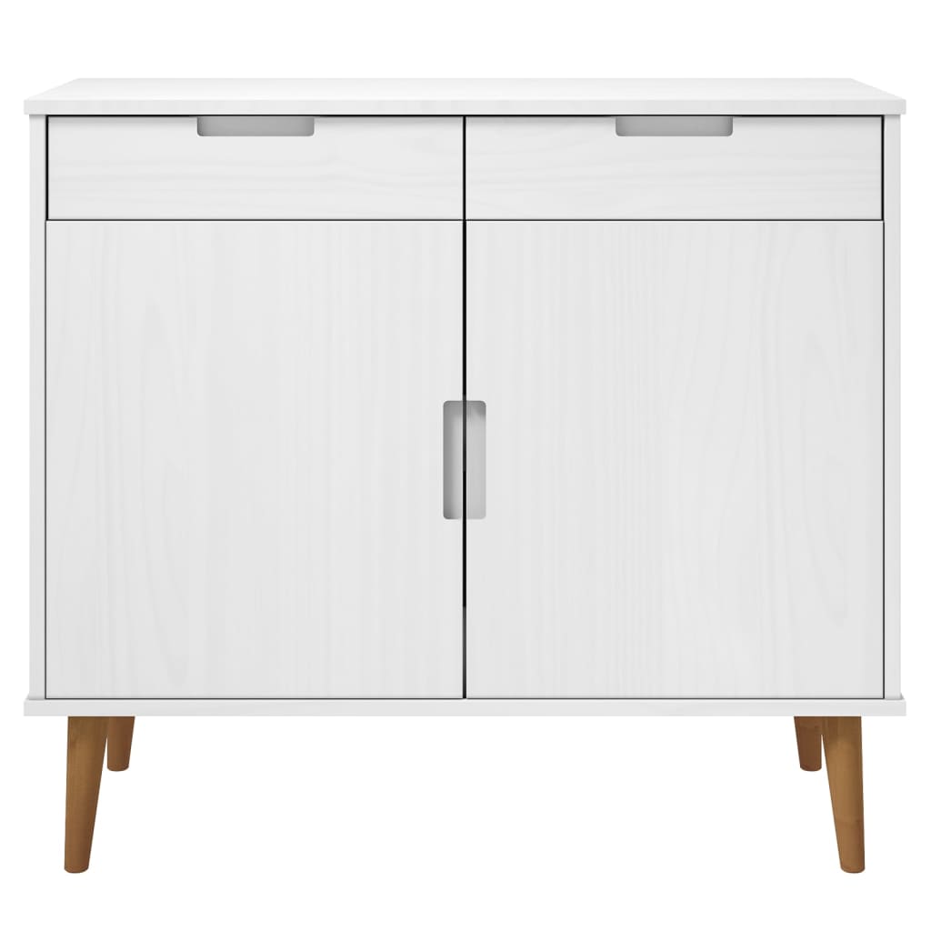 vidaXL Buffet MOLD Blanche 90x40x80 cm Bois de pin massif