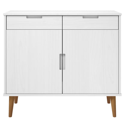 vidaXL Buffet MOLD Blanche 90x40x80 cm Bois de pin massif