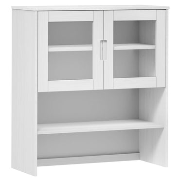 vidaXL Meuble haut de buffet MOLDE blanc 90x35x100 cm en pin massif