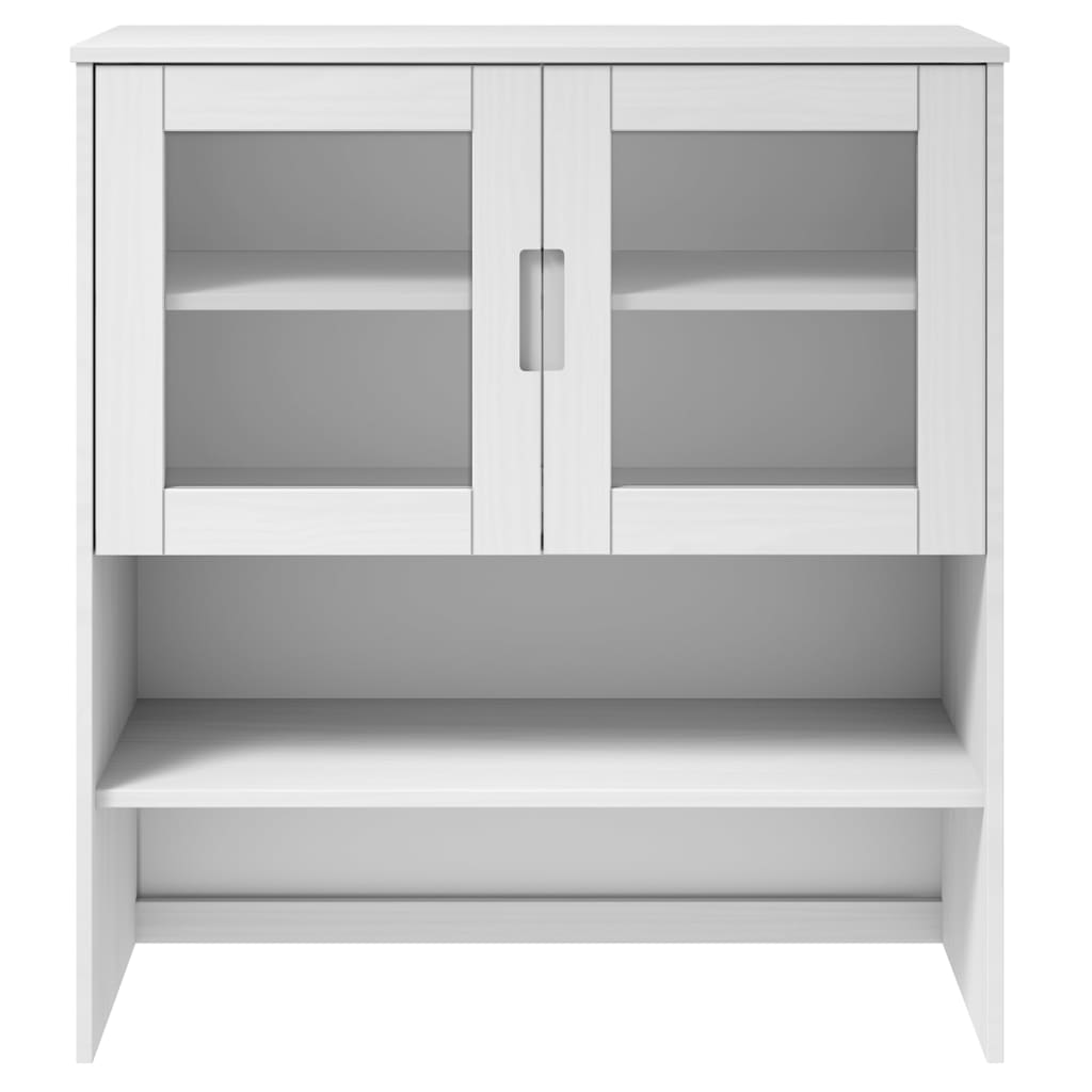 vidaXL Meuble haut de buffet MOLDE blanc 90x35x100 cm en pin massif