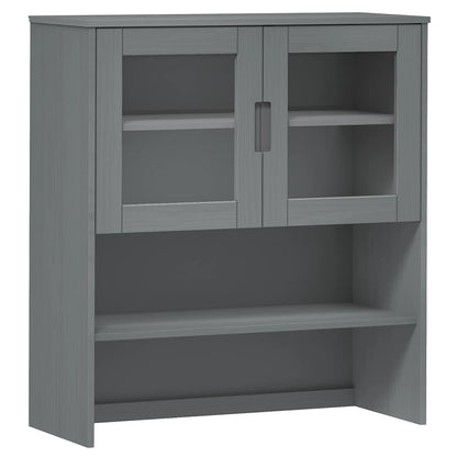 vidaXL Sur-Buffet MOLDE Gris 90x35x100 cm Bois de pin massif