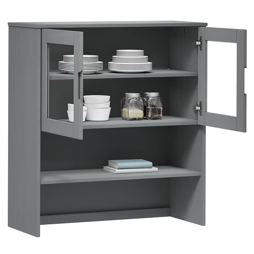 vidaXL Sur-Buffet MOLDE Gris 90x35x100 cm Bois de pin massif