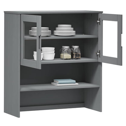 vidaXL Sur-Buffet MOLDE Gris 90x35x100 cm Bois de pin massif