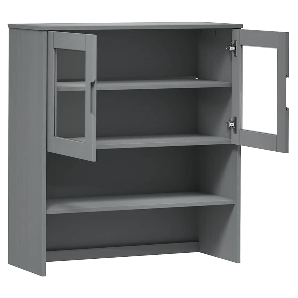 vidaXL Sur-Buffet MOLDE Gris 90x35x100 cm Bois de pin massif