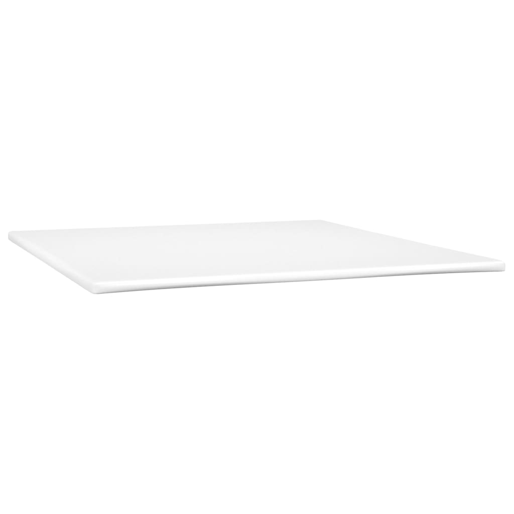 vidaXL Boxspringbett mit Matratze Creme 160x200 cm Kunstleder