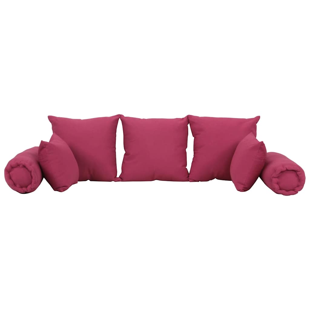 vidaXL Lot de 7 coussins décoratifs en tissu rose