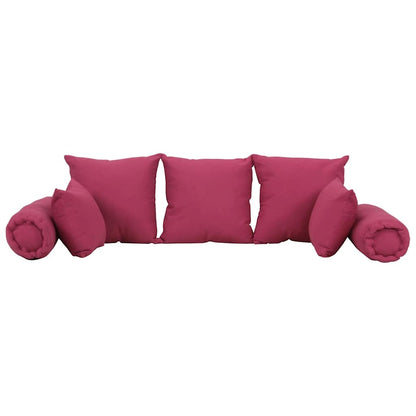 vidaXL Lot de 7 coussins décoratifs en tissu rose