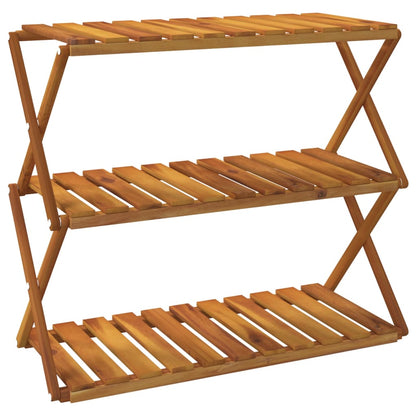 vidaXL Klappregal 3 Böden Braun 70x31x63 cm Massivholz Akazie