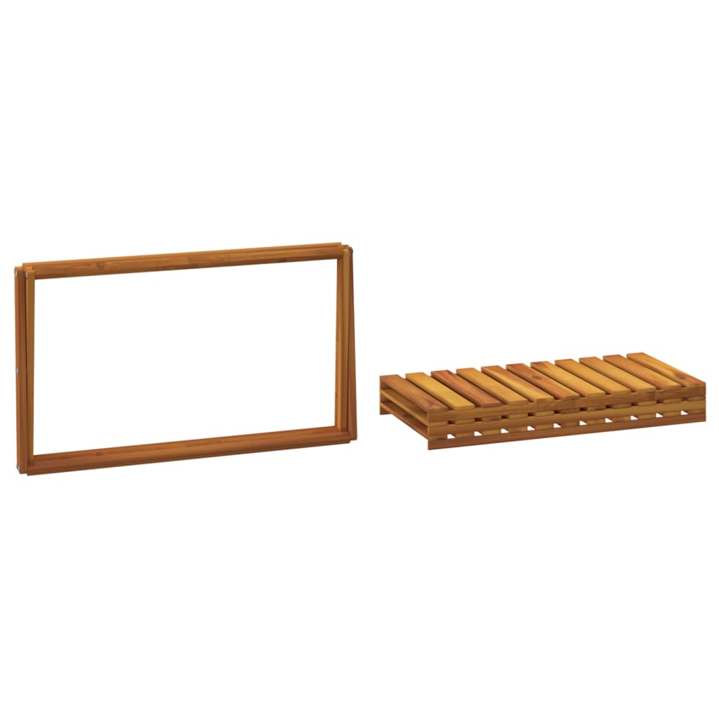 vidaXL Klappregal 3 Böden Braun 70x31x63 cm Massivholz Akazie