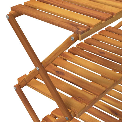 vidaXL Klappregal 3 Böden Braun 70x31x63 cm Massivholz Akazie