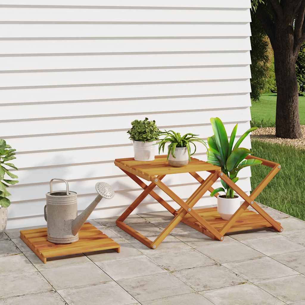 vidaXL Klappregal 3 Böden Braun 43x31x63 cm Massivholz Akazie