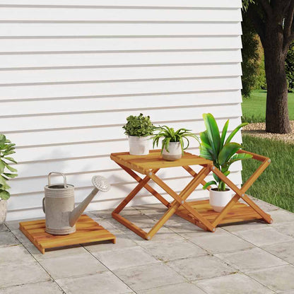 vidaXL Klappregal 3 Böden Braun 43x31x63 cm Massivholz Akazie