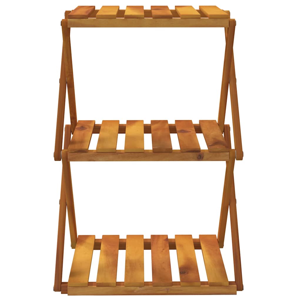 vidaXL Klappregal 3 Böden Braun 43x31x63 cm Massivholz Akazie