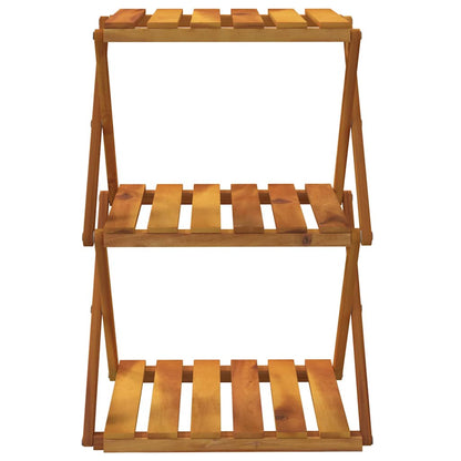 vidaXL Klappregal 3 Böden Braun 43x31x63 cm Massivholz Akazie