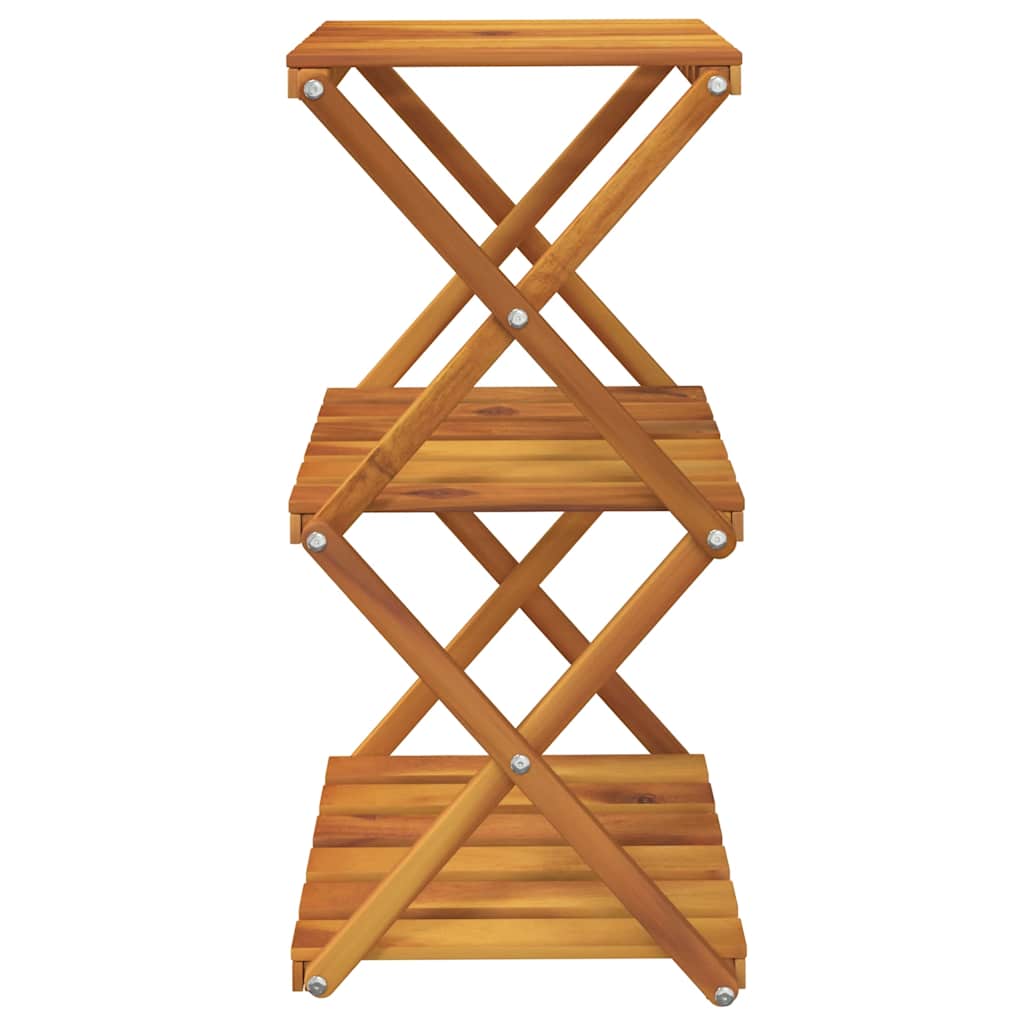 vidaXL Klappregal 3 Böden Braun 43x31x63 cm Massivholz Akazie