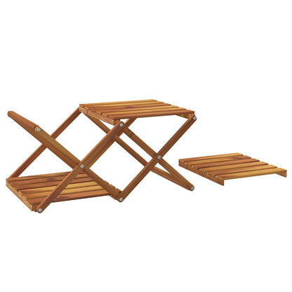vidaXL Klappregal 3 Böden Braun 43x31x63 cm Massivholz Akazie
