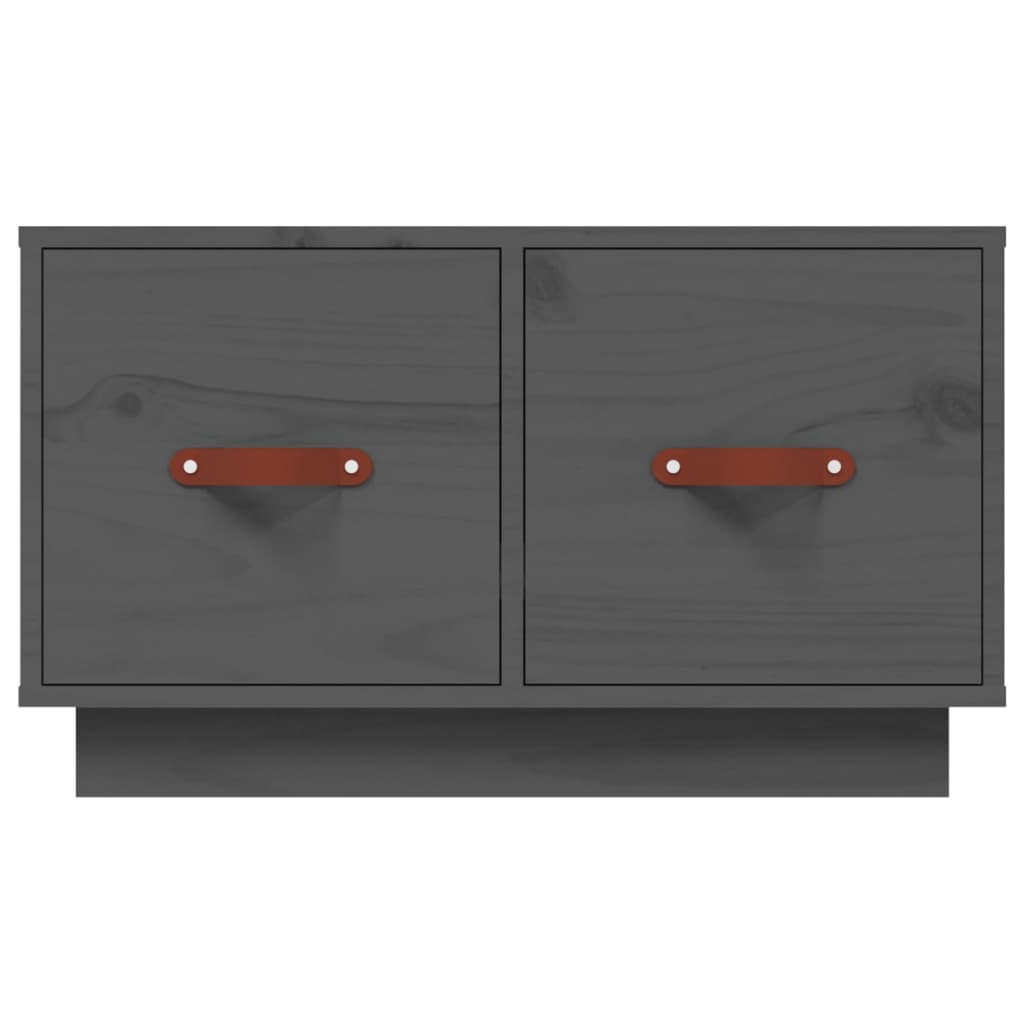 vidaXL Couchtisch Grau 60x53x35 cm Massivholz Kiefer