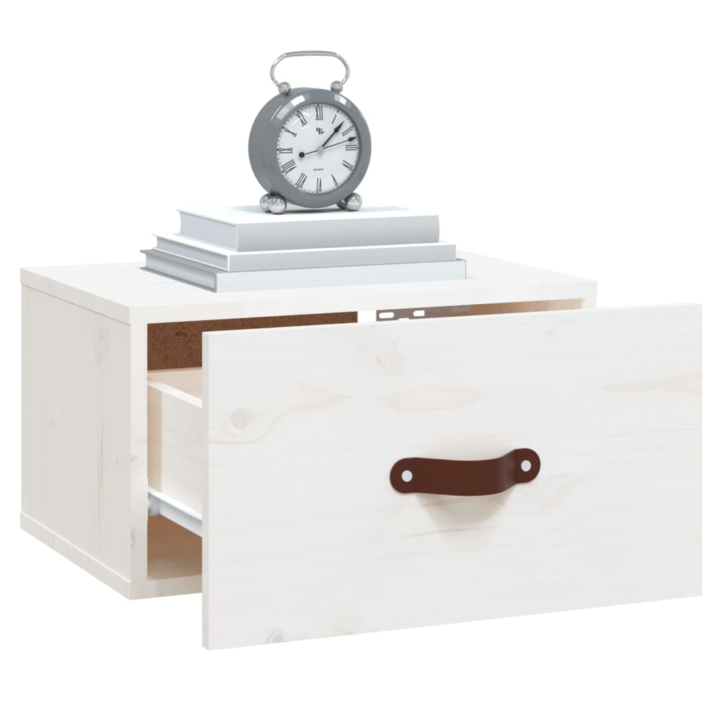 vidaXL Wand-Nachttisch Weiß 40x29,5x22 cm