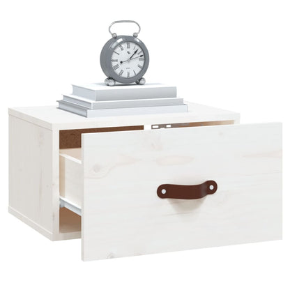 vidaXL Wand-Nachttisch Weiß 40x29,5x22 cm
