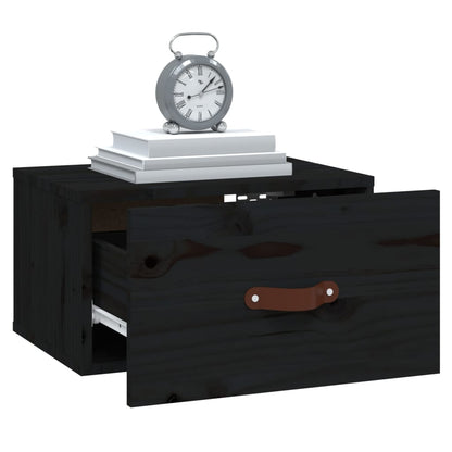 vidaXL Wand-Nachttisch Schwarz 40x29,5x22 cm