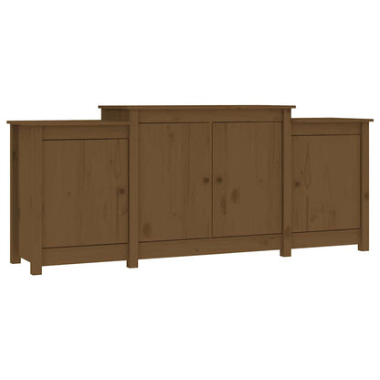 vidaXL Bahut marron miel 164x37x68 cm Bois de pin massif