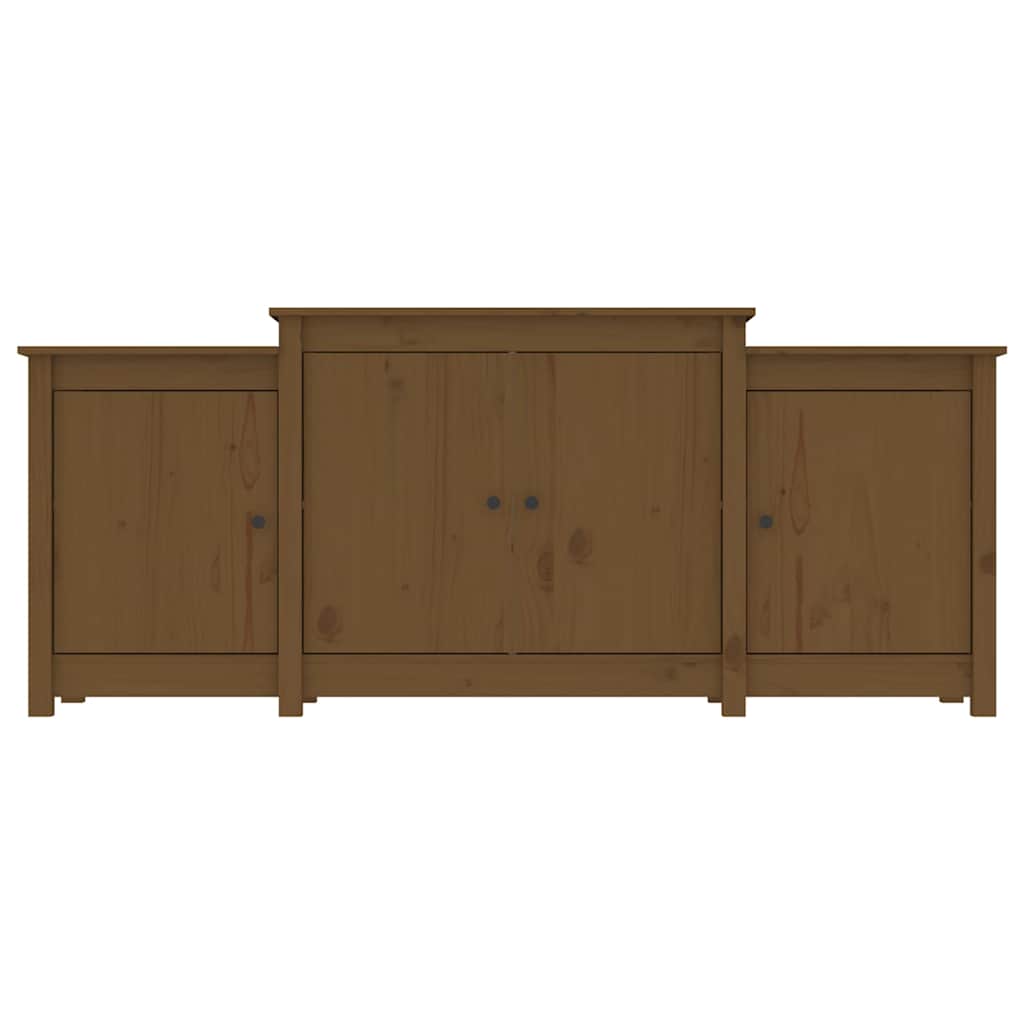 vidaXL Bahut marron miel 164x37x68 cm Bois de pin massif