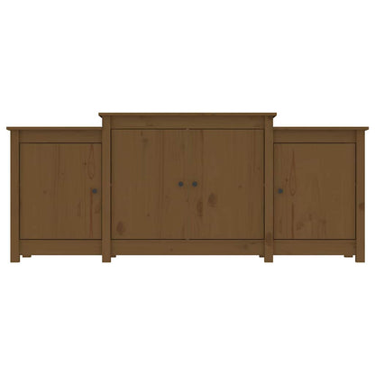 vidaXL Bahut marron miel 164x37x68 cm Bois de pin massif
