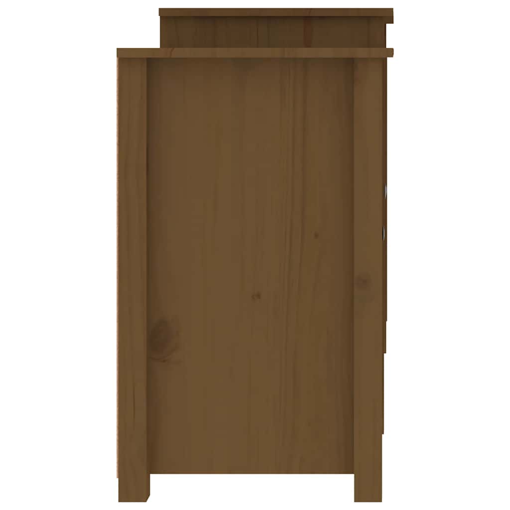 vidaXL Bahut marron miel 164x37x68 cm Bois de pin massif
