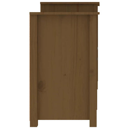 vidaXL Bahut marron miel 164x37x68 cm Bois de pin massif