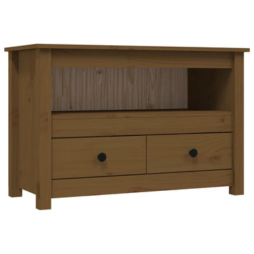 Meuble TV vidaXL marron miel 79x35x52 cm bois de pin massif