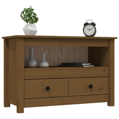 Meuble TV vidaXL marron miel 79x35x52 cm bois de pin massif