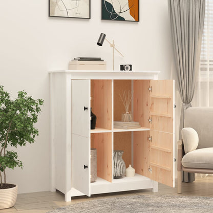 vidaXL Bahut blanc 83x41,5x100 cm Bois de pin massif