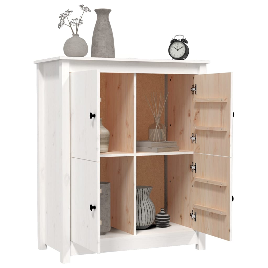 vidaXL Bahut blanc 83x41,5x100 cm Bois de pin massif