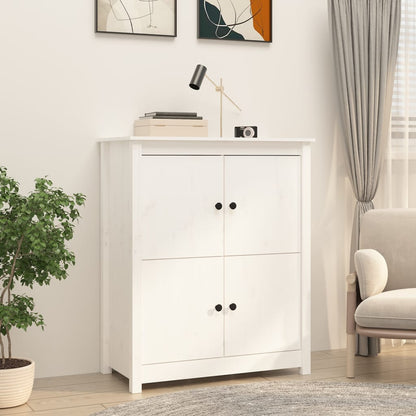 vidaXL Bahut blanc 83x41,5x100 cm Bois de pin massif